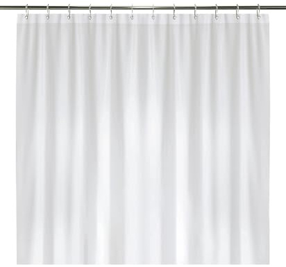 Clear Shower Curtain Liner– 100% PEVA Transparent Bathroom Curtain | Heavy Duty, Anti-Mould, Mildew Resistant, Washable, Easy Dry | 183 x 183cm (72 x 72 inch)