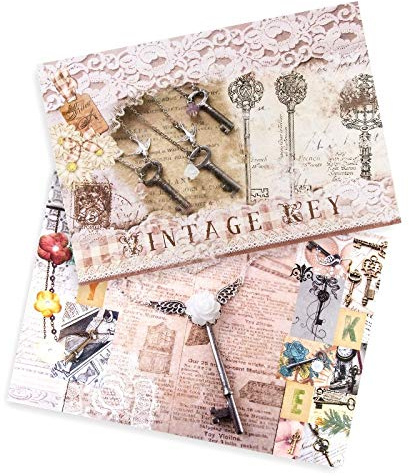 Ideen mit Herz - 2 hojas papel de arroz de precioso decoupage, DIN A4, 2 diseños diferentes, vintage, Navidad, etc.