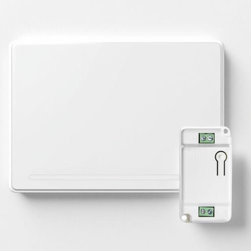 esLife Funkschalter Set mit Empfänger, Wasserdicht, 100M reichweit (1 x Funkschalter, 1 x Empfänger), Weiß