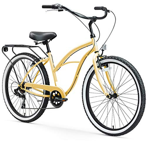 sixthreezero Around The Block Women's Beach Cruiser Bike, Hybrid Bicycle with Rear Rack