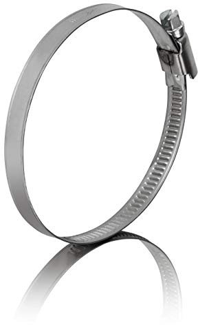 Garsiduro® Profi Schlauchschellen 2 Stück, 80-100 mm, 9 mm breit in W4 Edelstahl Qualität - hochwertige V2A Schlauchklemmen für Trockner, Absaugschlauch, Abluftschlauch, Lüftungsschlauch, Klimagerät
