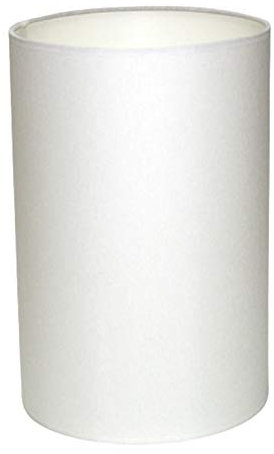 Pantalla de lámpara de 200 x 300 mm de diámetro x altura, rodillo, algodón blanco, para el casquillo E27 (grande), pantalla de 20 x 30 cm