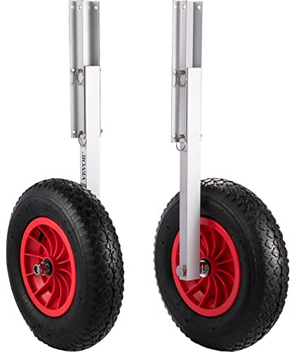VEVOR Ruedas de Lanzamiento para Lancha de Barco 15 / 38,1 cm Ruedas de Botadura de Barco 300 lbs / 136 kg Rueda Dolly de Bote Inflable Aleación de Aluminio para Barco Inflable, Kayak, Bote de Vela