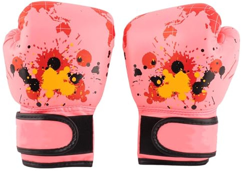 SUNGOOYUE Kinder Grappling, PU Leder Baby Mädchen Jungen Kinder Boxhandschuhe Schlagtraining Kinder Kampfhandschuhe (Rosa)