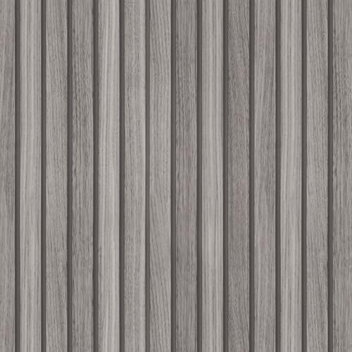 JOLIHOME Grey Wood Effect Wallpaper Vinyl Wrap Panelling Wallpaper Sticky Back Plastic Roll Peel and Stick Contact Paper for Living Room Bedroom Worktop Hallway 44.5x500cm