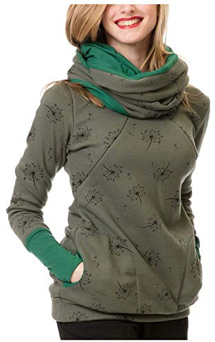 Sweat-shirt-Top Sweat à Capuche Enceinte Allaitement Femmes Pull Maternité Chemisier de Maternité Bio Pull Femme, vert, L