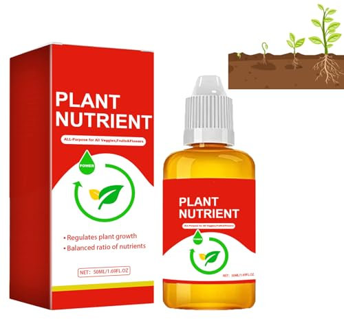 KOAHDE Liquide Nutritif pour Plantes,Nutriments pour Croissance des Plantes,Engrais de Racine pour Légumes,Engrais pour Renforcer Les Racines,Engrais pour Plant D'extérieur,50ML,1PC