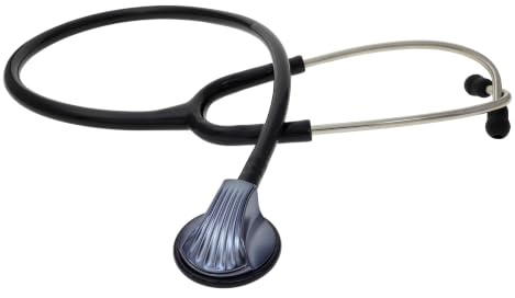 SCIAN Fonendoscopio cardiológico de un cabezal para enfermeras, médicos y estudiantes de enfermería, ideal para el control de la presión arterial Diagnóstico en el hogar Cuidados médicos (negro)