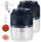 2 Stück Zwiebelschneider Elektrisch, 300ml Zwiebel Zerkleinerer mit Schneebesen, USB Wiederaufladbarer Mini Zerkleinerer Küche Elektrisch, Multifunktional Zwiebelhacker für Gemüse, Obst, Nüsse