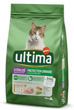 Ultima Stérilisé Système Urinaire - Croquettes pour Chats stérilisés - Poulet - 10 kg