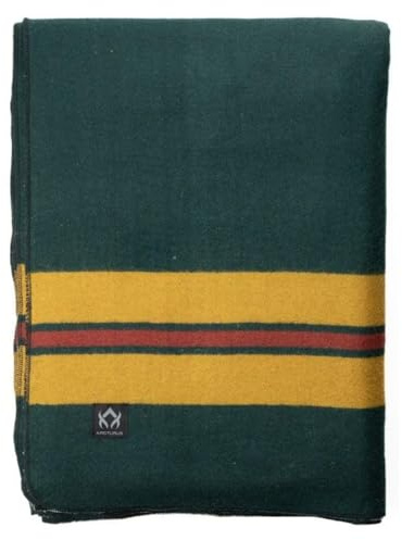 Arcturus Rainier Wool Blanket - Warm, Heavy, Washable, Bed Blanket | Great for Home & Camping (Fort Vancouver, Queen)
