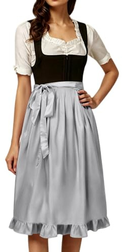 Generiskt Dirndlförkläde dam oktoberfest midi traditionell halvklänning fritid jacquards förkläde Dirndl kostymförkläde kvinnor traditionell perfekt för dräkter festligheter för ölfester