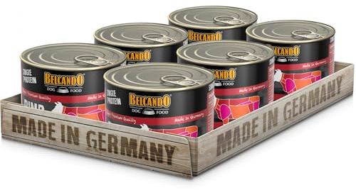 BELCANDO Single Protein Boîte [6x200g Bœuf] | Nourriture Humide monoprotéique pour Chiens | Nourriture Humide monoprotéique
