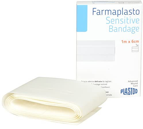 GIMA PLASTOD SPA - Apósito adhesivo para cortar, tejido no elástico pieles sensibles, 1 m x 6 cm, 35855