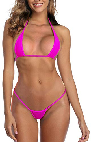 SHERRYLO, Micro Bikini succinto con Perizoma e Reggiseno a Triangolo, provocante, Sexy ed Erotico, Taglia Unica