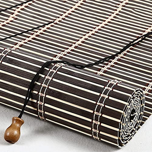 JIAOLUN123 Store Bateau en Bambou Rideau en Bambou Store à Rouleau en Bois Protection Solaire et Store Enrouleur à Traction latérale pour fenêtres et Portes Balcon,Jardin (80 x 120 cm)