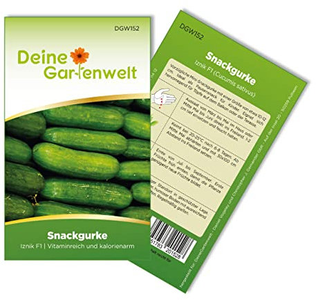 Snackgurke Iznik F1 Samen - Cucumis sativus - Snackgurkesamen - Gemüsesamen - Saatgut für 8 Pflanzen