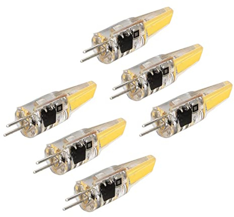 YWBL-WH Lampadina LED G4 Dimmerabile, 6W 500LM, COB, Risparmio Energetico, Luce 360¡ã, 220V, Confezione da 6 Pezzi