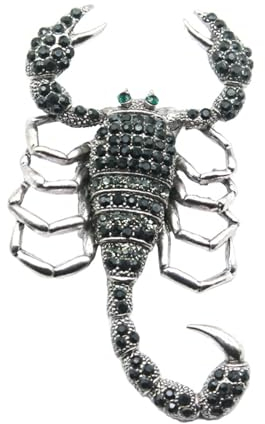 Brosche Strass Vintage Schwarze Vintage Skorpion Brosche Insekt Große Anstecknadel Punk Accessoires Brosche Anstecknadel