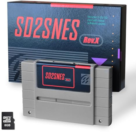 SD2SNES Rev X 2025 – Flash Cartridge for Super Nintendo SNES | 16GB SD Card Preloaded | Game Boy Player Adapter – Play All SNES & GB Games Instantly – Plug & Play, No Setup Needed