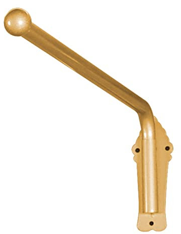 Heavy Duty Portiere Iron Drapery Rod with Finials - Swing Arm Curtain Rods for Front Door Store Kitchen Bathroom in