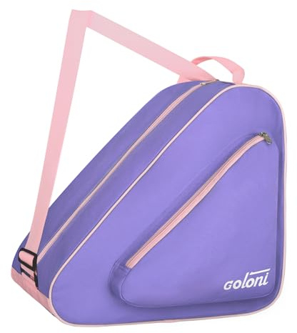 Goloni Skate Bag for Ice Skates, Inline Skates, Roller & Quad Skates, Water-Resistant Durable Skate Bag with Adjustable Strap, Unisex Skating Gear Bag for Adults,Purple