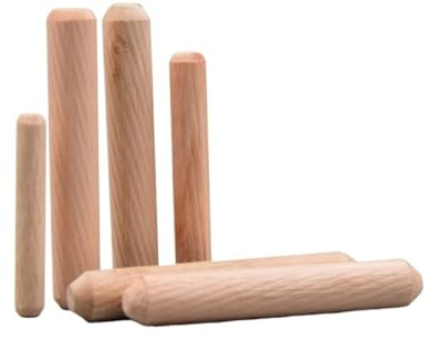 50/100pcs M5 M6 M8 M10 M12 Wooden Dowel Cabinet Drawer Round Fluted Wood Craft Pins Rods Set Furniture Fitting Wooden Dowel Pin(20mm)