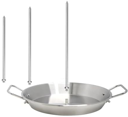 Soporte vertical multiuncional para pinchos de carne, construcción de acero inoxidable, 3 pinchos, parrilla incluida, parrilla vertical, pinchos de acero inoxidable extraíbles