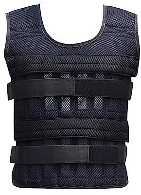 Generic Gewichtsweste, 20 kg, verstellbare Ladegewicht, Trainingsweste, Fitnessweste – Schwarz, atmungsaktives Mesh und Baumwollfutter, Praktisch, 60 x 42 cm