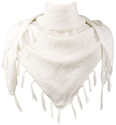 Explore Land Cotton Shemagh Keffiyeh Tactical Desert Military Scarf Neck Head Wrap with Tassel for Men Women