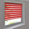 Sonnenschutz-HH - Doppelrollo Klemmfix ohne Bohren Vario Seitenzug Duorollo AUSSENMAß Breite 95 x 220 cm Höhe - rot