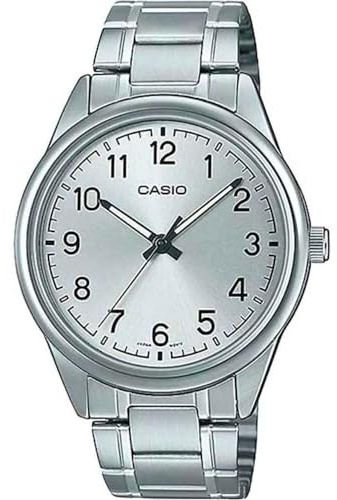 Casio Montre élégante MTP-V005D-7B4, Blanc, Classique, Blanc, Classique