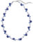 Bulinlin Damen Kristall Perlenkette Silber Boho Statement Choker Halskette für Frauen Modeschmuck Geburtstagsgeschenke（Blue）