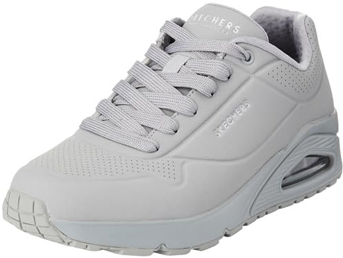 Skechers Herren UNO Stand ON AIR Sneaker, Light Grey Durabuck/Mesh, 48.5 EU