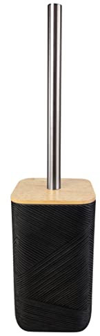 Kleine Wolke WC-Bürstenhalter Crossover, Accessoires, Farbe Schwarz, Material: Polyresin, Bambus, Länge 9,6 x Breite 9,6 x Höhe 37 cm