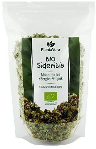 Sideritis Biologico, Tè di Montagna BIO, Fiori Recisi di Sideretis, Sideritis scardica 300G