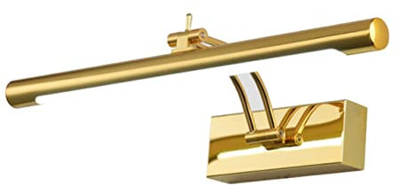 Angoily Applique Murale LED Miroir Dorée 9W 40Cm Moderne pour Salle de Bain Chambre Salon Maquillage Allée Jardin Lampe Murale Décorative et Pratique