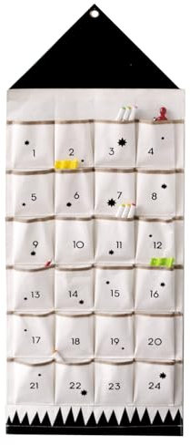 Advent Calendar for Filling Christmas Calendar Fillable 24 Pockets Fabric Christmas Calendar for Hanging Christmas Ornament Christmas Advent Calendar 2025 for Hanging Christmas Tree Bauble
