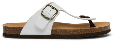 Scholl Jackie, Sandali Donna, Infradito, Bianco, 38 EU