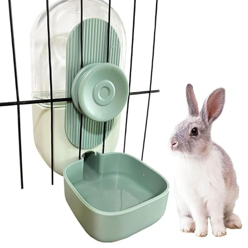 Distributore Automatico di Acqua 800 ml,Abbeveratoio Conigli,Beverino Coniglio,Rabbit Bevitore,Dispenser D'acqua Sospeso a Gabbia,per Criceti,Conigli,Ricci,Furetti,Pappagalli