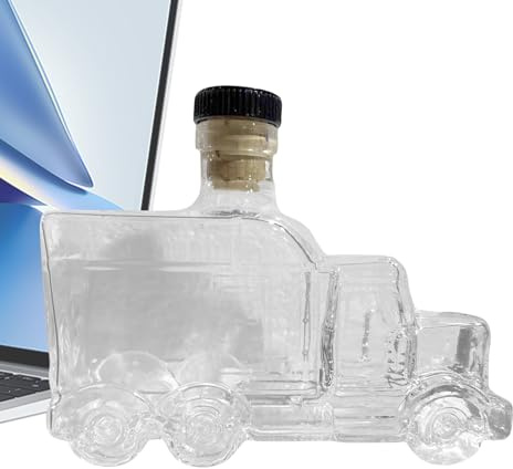 Caraffa da whisky - Bottiglia da whisky per mezzo camion, Decanti decorativi da 37,5 cl con tappo interessante per birra alcolica champagne casa bar feste matrimonio brunch compleanni