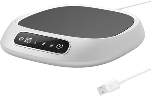 Calentador de café, Calentador de Tazas eléctrico, Calentador de Tazas de café con 3 configuraciones de Temperatura, Temporizador y Apagado automático para Oficina, Viajes, Escritorio