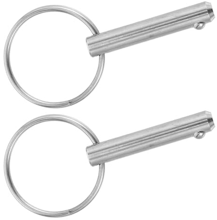 Alipis 2piezas Pasadores De Acero Inoxidable para Bimini con Anilla De Tiro Pasador De Seguridad con Resorte para Bisagra De Cubierta y Aparejo De Remolque