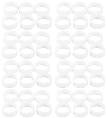 SEWACC Bridas Reutilizables de Silicona Blanca 12 Mm X 5 Mm X 0,6 Mm para Cables, Anillos Elásticos Antinudos para Gestión y Organización de Cables en Oficina y Hogar, Pack 500 Piezas