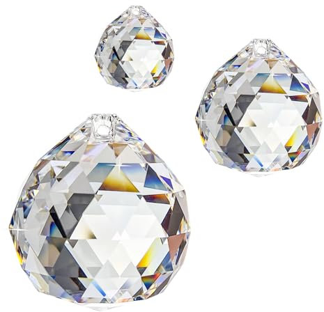 Kristallkugeln 20/30/40mm Set Mirabella zum aufhängen Sonnenfänger 30% Hochbleikristall