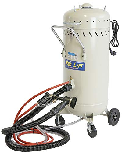 Pro-Lift-Werkzeuge Mobiles Sandstrahlgerät 105l Kessel Rückgewinnung Schlauch + Pistole Sandstrahlkabine 105 Liter Druckluft Sandstrahlanlage Strahlgerät mobil