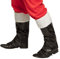 Boland 13397 - Jambières de bottes Père Noël, noir et blanc, couvre-chaussures et bottes, Saint-Nicolas, costume, carnaval, fête à thème
