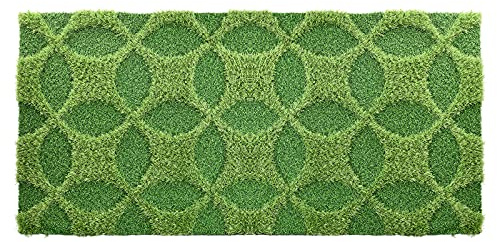 GRASSUN Artificial Grass Turf for Floor and Walls, UV Resistant Artificial Plant Wall Décor, 3D Design Fake Faux Grass for Indoor Outdoor Wedding Party Home Decoration (3 FT x 6 FT)