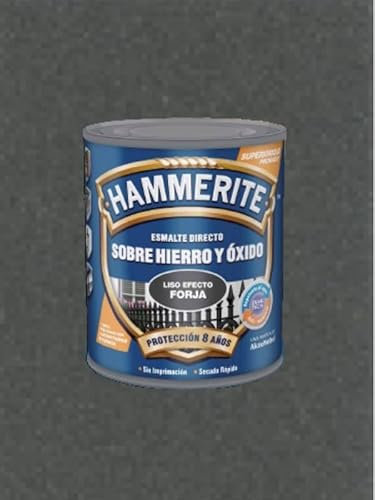 Hammerite Esmalte Liso Efecto Forja (2,5 L, Negro)