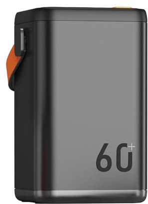 Bärbar kraftstation, 60000mAh Field Camping Emergency Energy Storage Strömförsörjning, 36W New Generation Snabbladdning, Supportladdning och urladdning Grå